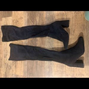 Jeffrey Campbell Black Thigh High Boots